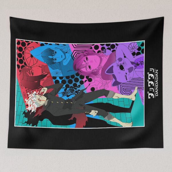 Item preview, Dandadan Main Crew Poster - Cowboy Bebop Style designed and sold by Ikkified.