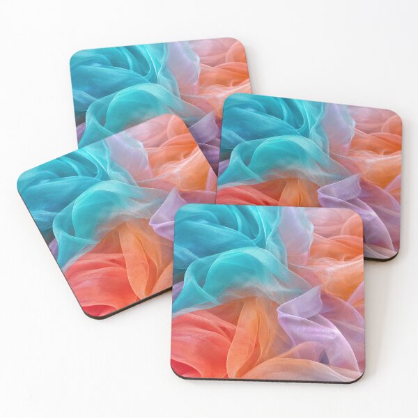 Item preview, Vibrant Sheer Fabric Flow Abstract designed and sold by frumixart.