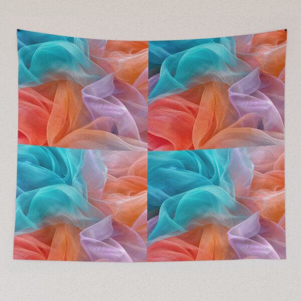 Item preview, Vibrant Sheer Fabric Flow Abstract designed and sold by frumixart.