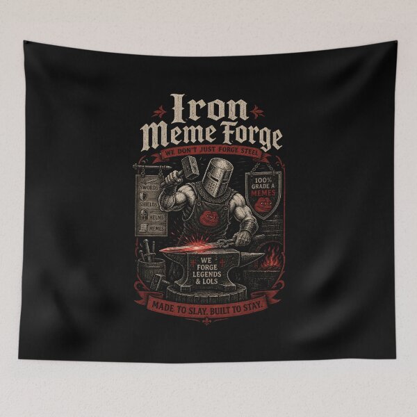 Item preview, Iron Meme Forge | Funny Knight Distressed Design designed and sold by CreativePrints3.