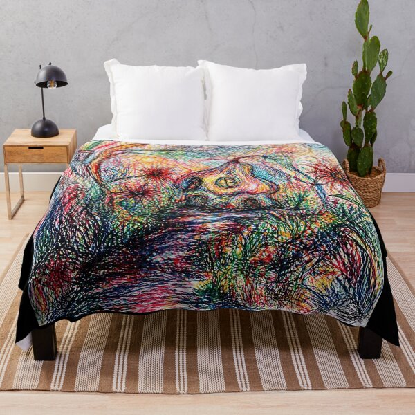 Item preview, Whimsical Scribble House Psychedelic Garden  designed and sold by Modaozushi216.