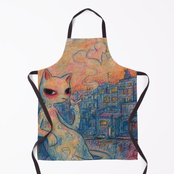 Item preview, Sad Cat City Sketch Surreal designed and sold by eliramaison.