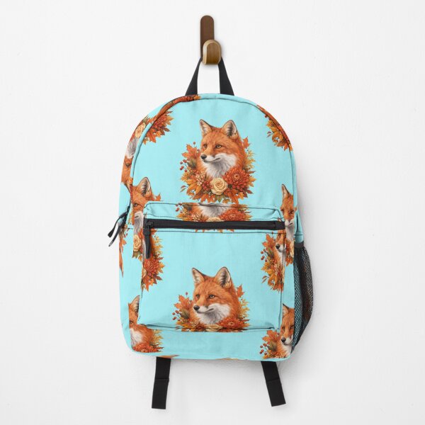 Item preview, Fox portrait with autumn flowers and leaves designed and sold by Mauswohn.