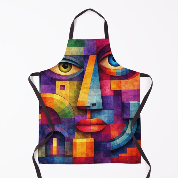 Aperçu de l'œuvre Modern Cubist Color Portrait créée et vendue par JcAbstractArt.
