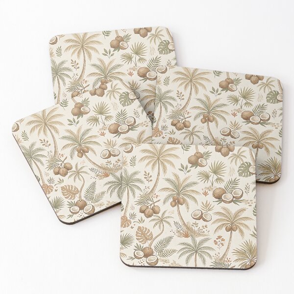 Item preview, Tropical Coconut Palm Botanical Pattern designed and sold by SplashTastic.
