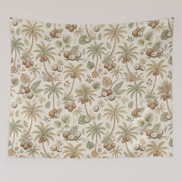 Item preview, Tropical Coconut Palm Botanical Pattern designed and sold by SplashTastic.