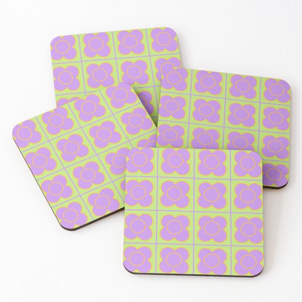 Item preview, Purple and Green Big Daisy Garden - Retro 70s Botanical Seamless Pattern designed and sold by Niji Hibana.
