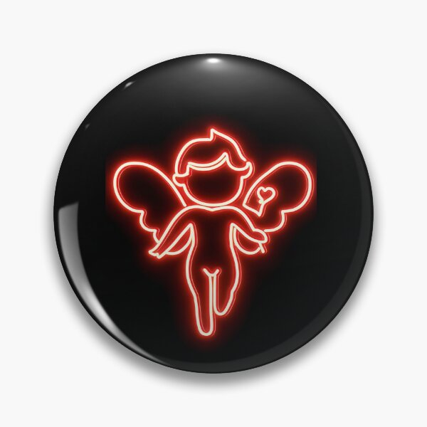 Item preview, Retro Neon Cupid Angel Red Glow Valentine's Day designed and sold by Mauswohn.
