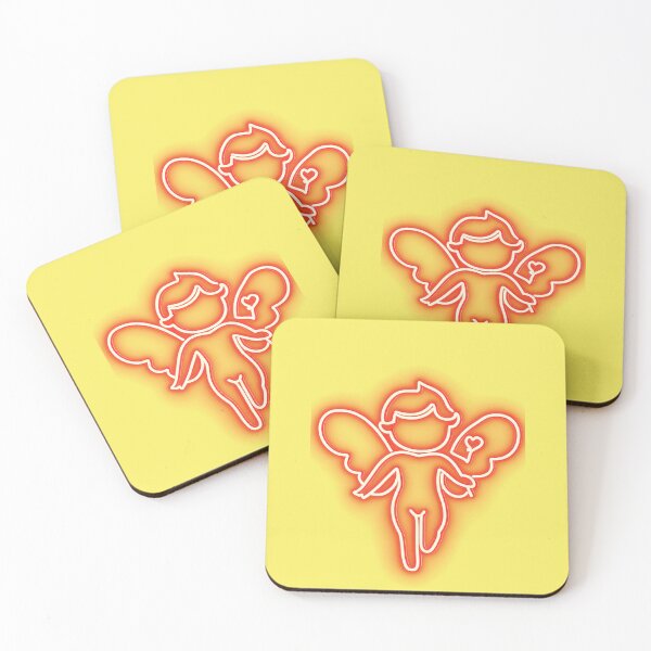 Item preview, Retro Neon Cupid Angel Red Glow Valentine's Day designed and sold by Mauswohn.
