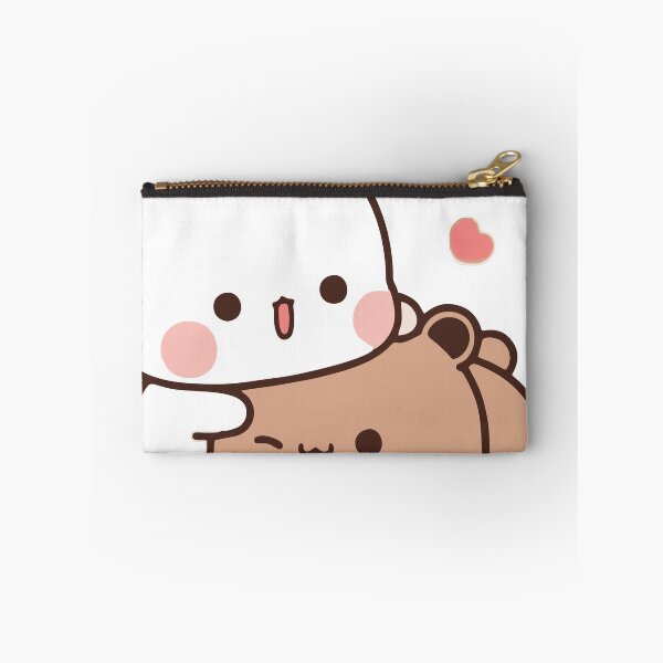 Item preview, Cute Kawaii Panda Hugging Bear Plush Cartoon Aesthetic designed and sold by Pinpondesigns.
