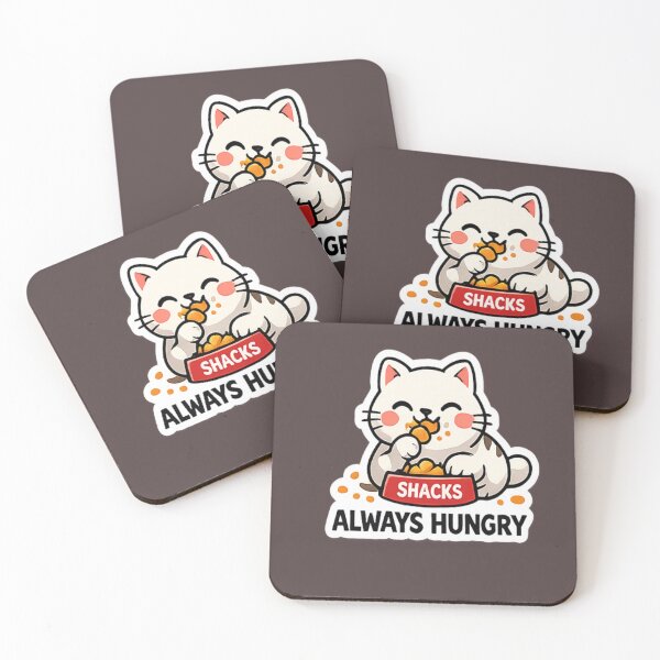 Item preview, Always Hungry Cute Cat Meme Sticker Design designed and sold by Artbysarmina.