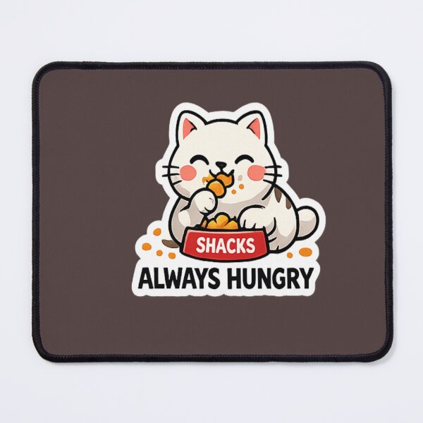 Item preview, Always Hungry Cute Cat Meme Sticker Design designed and sold by Artbysarmina.