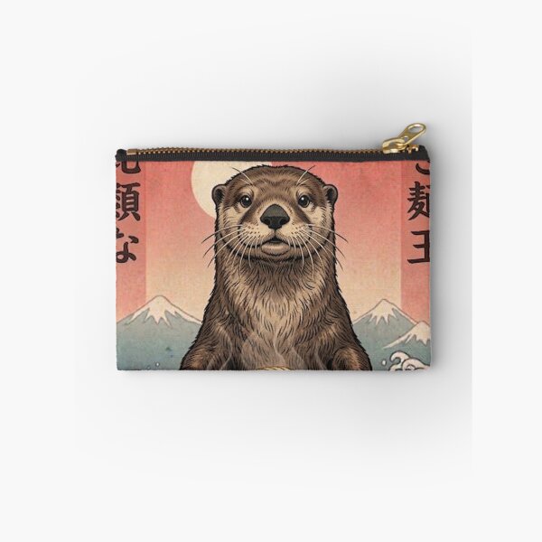 Item preview, Funny Sea Otter Japanese Ramen Noodles Vintage Kanagawa Wave designed and sold by FurryHavenPH.