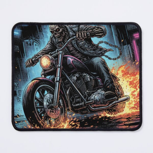 Item preview, Motociclista esqueleto Thrash Till Dust designed and sold by printedartgoods.