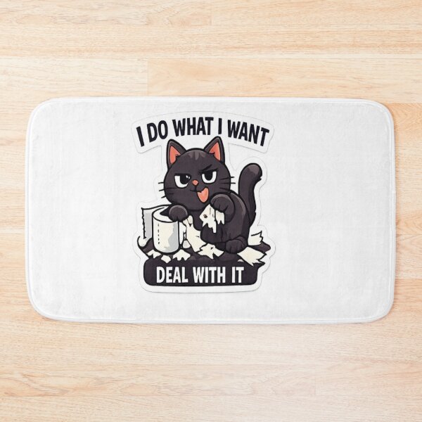 Item preview, Do What I Want Funny Black Cat Sticker designed and sold by Artbysarmina.