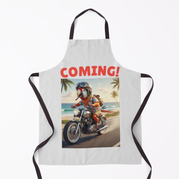 Item preview, Coming! a Funny motorbike gift, for the bike enthusiast and pet lover designed and sold by PiperParrot.