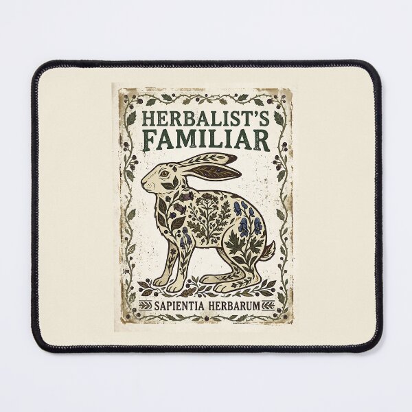 Item preview, Vintage Herbalist Familiar Rabbit Folk Art designed and sold by SplashTastic.