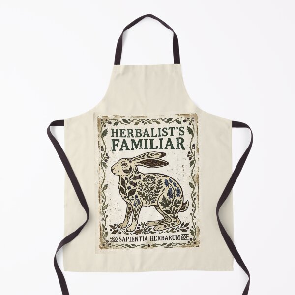 Item preview, Vintage Herbalist Familiar Rabbit Folk Art designed and sold by SplashTastic.