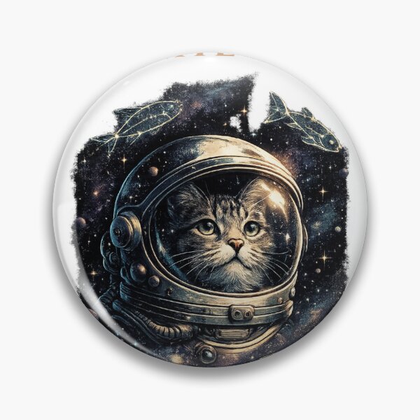 Item preview, Nine Lives Infinite Space Cat – Vintage Astronaut Galaxy Cat T-Shirt designed and sold by HOUSE OF TIST.