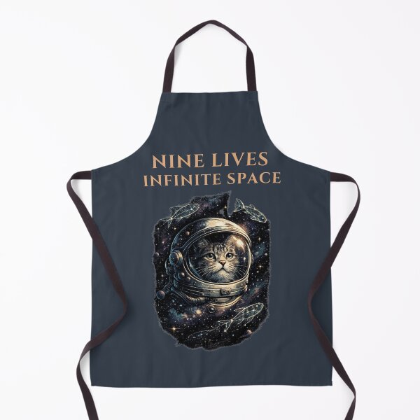 Item preview, Nine Lives Infinite Space Cat – Vintage Astronaut Galaxy Cat T-Shirt designed and sold by HOUSE OF TIST.