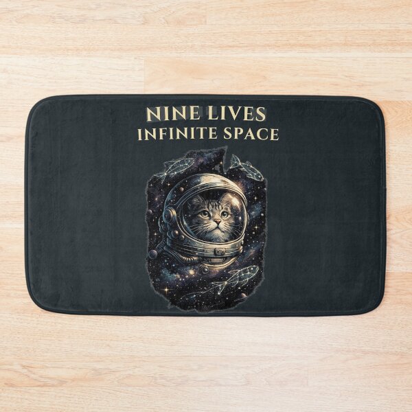 Item preview, Nine Lives Infinite Space Cat – Vintage Astronaut Galaxy Cat T-Shirt designed and sold by HOUSE OF TIST.