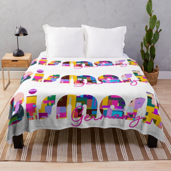 Item preview, Bismark, Germany, Vibrant Abstract City Typography Art designed and sold by Wanderful-roads.