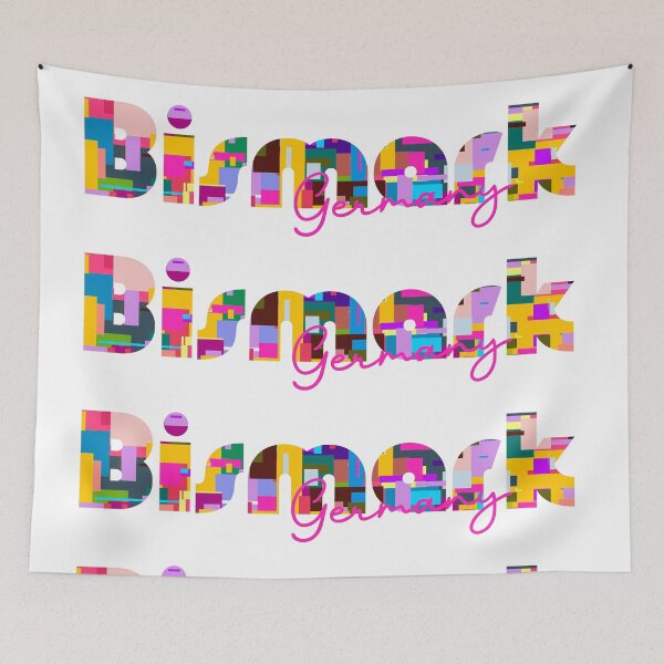 Item preview, Bismark, Germany, Vibrant Abstract City Typography Art designed and sold by Wanderful-roads.
