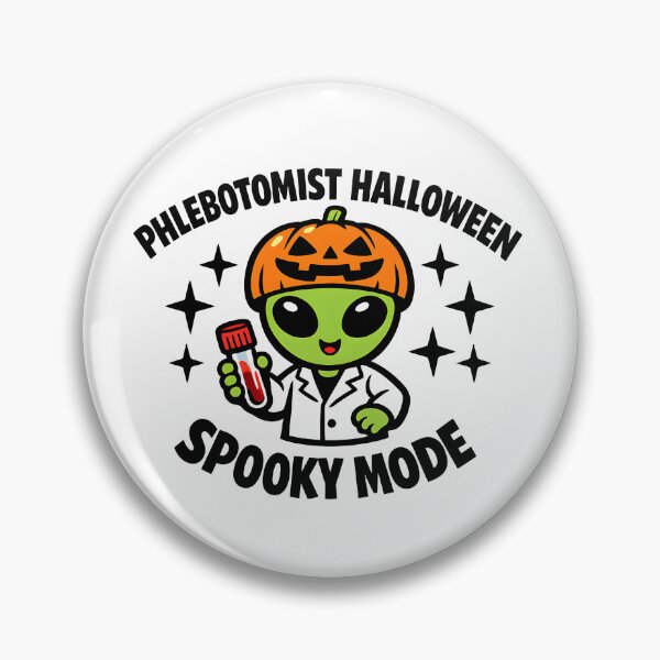 Item preview, Cute Alien Phlebotomist Halloween Nurse Pumpkin Hat Spooky Mode Medical Tech Gift designed and sold by ClinicalHubs.