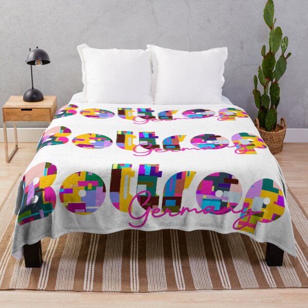 Item preview, Bottrop, Germany, Vibrant Abstract City Typography Art designed and sold by Wanderful-roads.