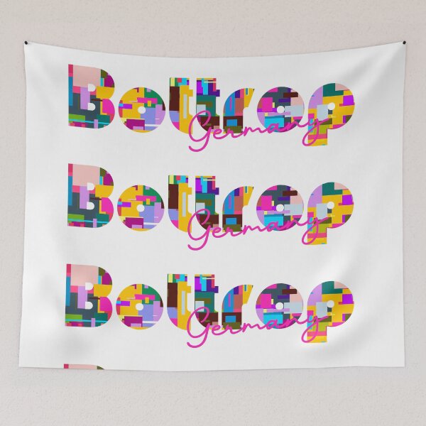 Item preview, Bottrop, Germany, Vibrant Abstract City Typography Art designed and sold by Wanderful-roads.