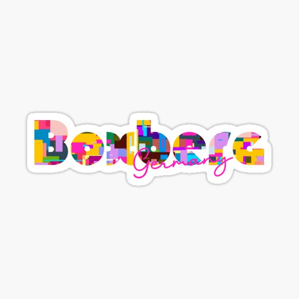 Item preview, Boxberg, Germany, Vibrant Abstract City Typography Art designed and sold by Wanderful-roads.
