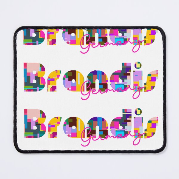 Item preview, Brandis, Germany, Vibrant Abstract City Typography Art designed and sold by Wanderful-roads.