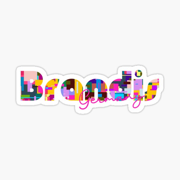 Item preview, Brandis, Germany, Vibrant Abstract City Typography Art designed and sold by Wanderful-roads.