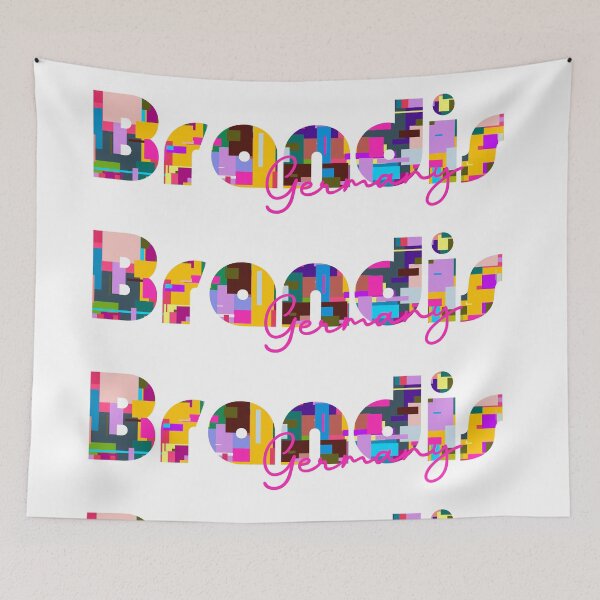 Item preview, Brandis, Germany, Vibrant Abstract City Typography Art designed and sold by Wanderful-roads.