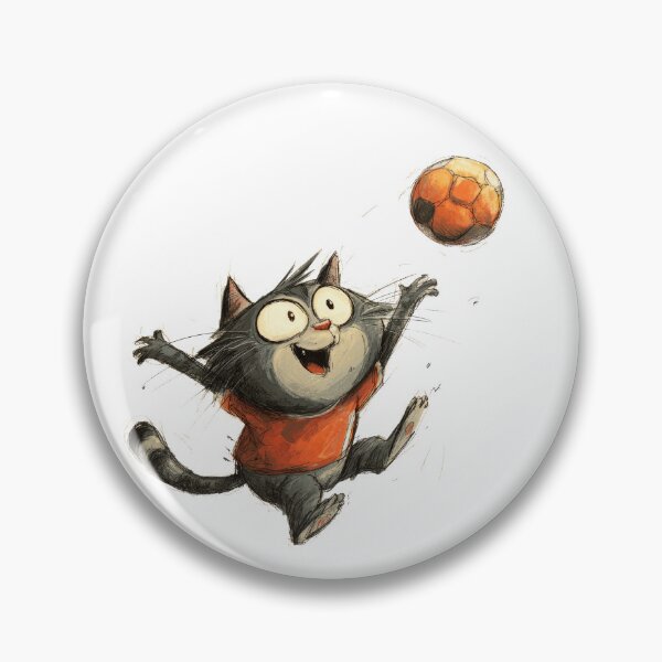 Item preview, Funny Cat Playing Soccer Crazy Cat Soccer Player Gift Cute Football Cat Lover Funny Sports Cat Shirt designed and sold by CozyPawCo.