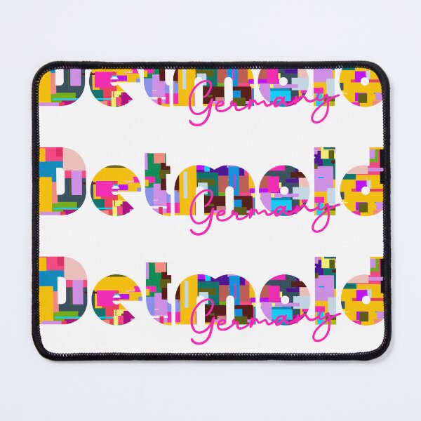 Item preview, Detmold, Germany, Vibrant Abstract City Typography Art designed and sold by Wanderful-roads.