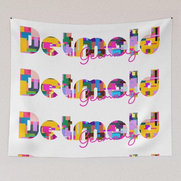 Item preview, Detmold, Germany, Vibrant Abstract City Typography Art designed and sold by Wanderful-roads.