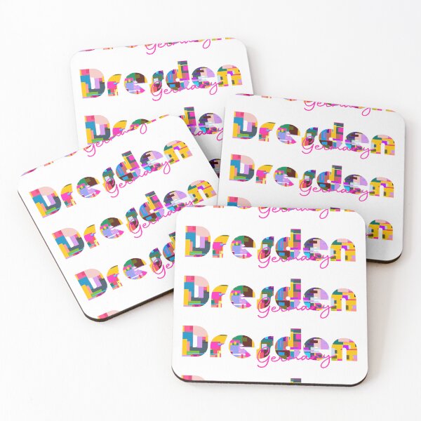 Item preview, Dresden, Germany, Vibrant Abstract City Typography Art designed and sold by Wanderful-roads.