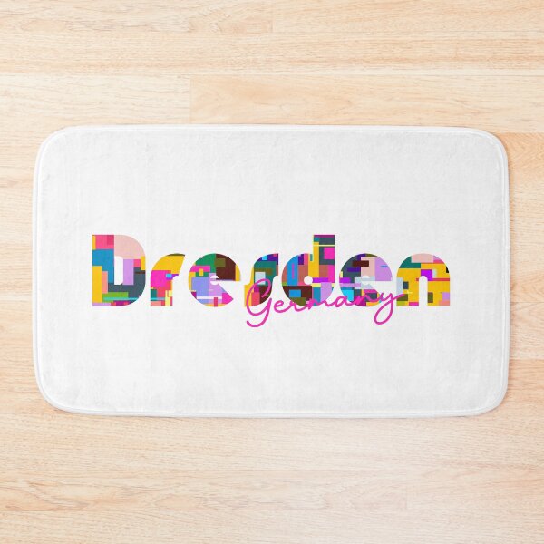Item preview, Dresden, Germany, Vibrant Abstract City Typography Art designed and sold by Wanderful-roads.