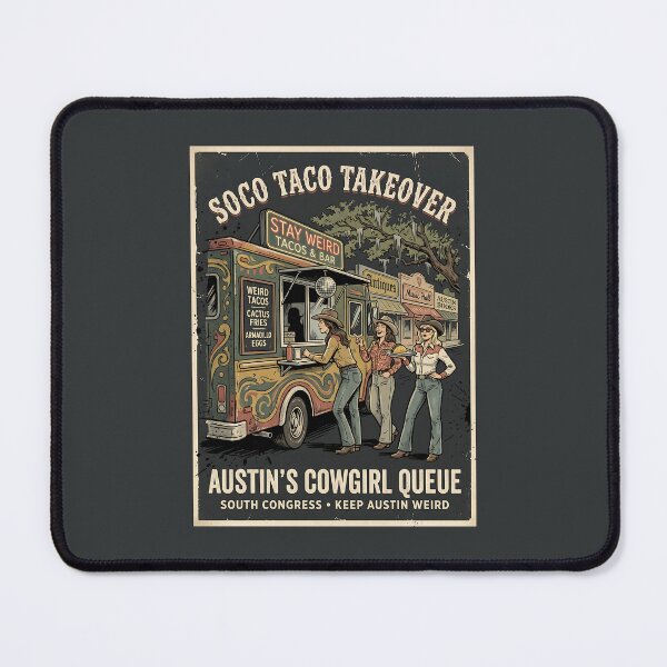 Item preview, Vintage South Congress Cowgirl Food Truck designed and sold by SplashTastic.