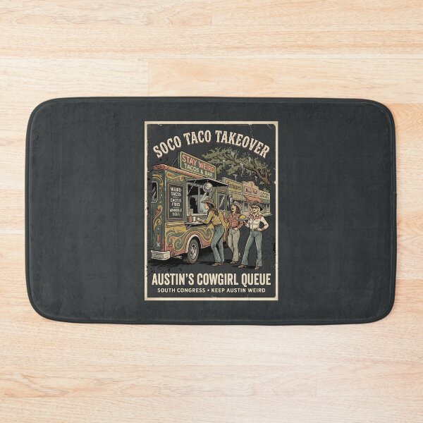 Item preview, Vintage South Congress Cowgirl Food Truck designed and sold by SplashTastic.