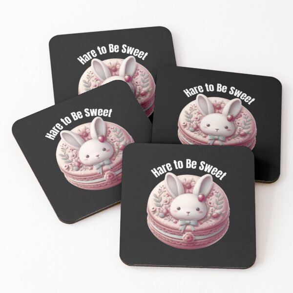 Item preview, Hare to Be Sweet Cute Bunny Macaron Kawaii Dessert Pun designed and sold by HopeAndHustle.