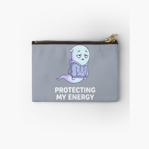 Item preview, Cute Tired Ghost Illustration – “Protecting My Energy” designed and sold by ChaosNest.