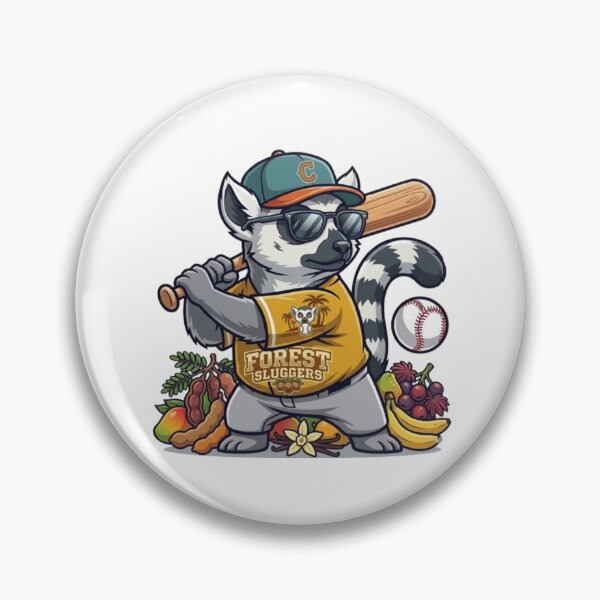 Item preview, Forest Sluggers – Tropical Lemur Baseball Art designed and sold by Dogandesighn.