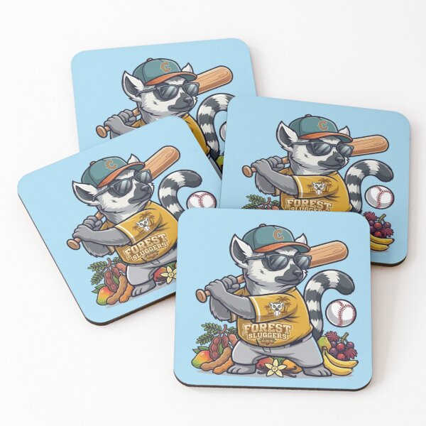 Item preview, Forest Sluggers – Tropical Lemur Baseball Art designed and sold by Dogandesighn.