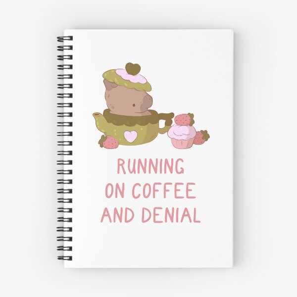 Item preview, capybara running on coffee and denial designed and sold by mind over morgan .