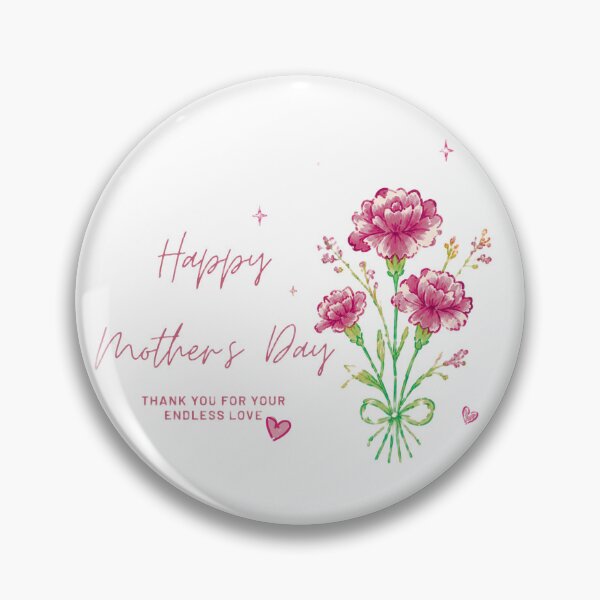 Item preview, Happy Mother's Day Carnation Bouquet — Hand-Drawn Watercolour Card & Gift Print designed and sold by IntertwineCo.