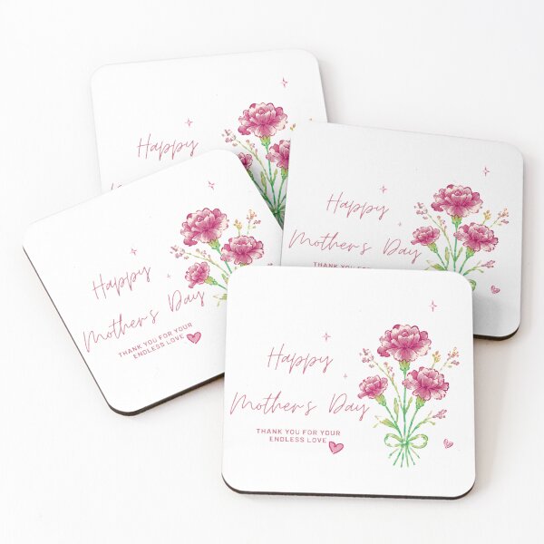 Item preview, Happy Mother's Day Carnation Bouquet — Hand-Drawn Watercolour Card & Gift Print designed and sold by IntertwineCo.