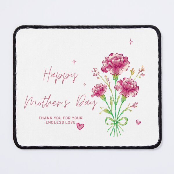 Item preview, Happy Mother's Day Carnation Bouquet — Hand-Drawn Watercolour Card & Gift Print designed and sold by IntertwineCo.
