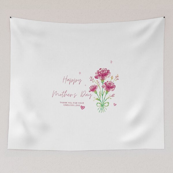 Item preview, Happy Mother's Day Carnation Bouquet — Hand-Drawn Watercolour Card & Gift Print designed and sold by IntertwineCo.